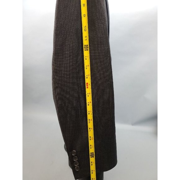 Bespoke ~38L Mr Ned 5th Avenue Super 120's Grey Check Blazer See Measurements - Picture 9 of 9